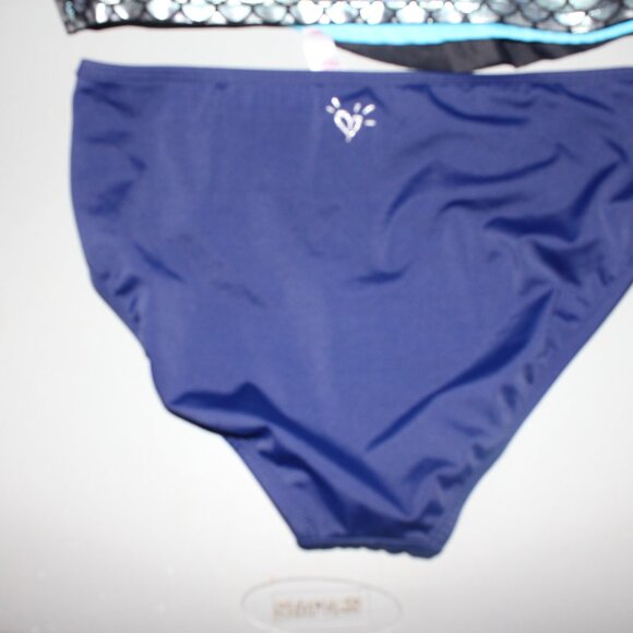 Multi Color 2 Pcs Justice Tankini Swimsuit Size 14 - Picture 7 of 10